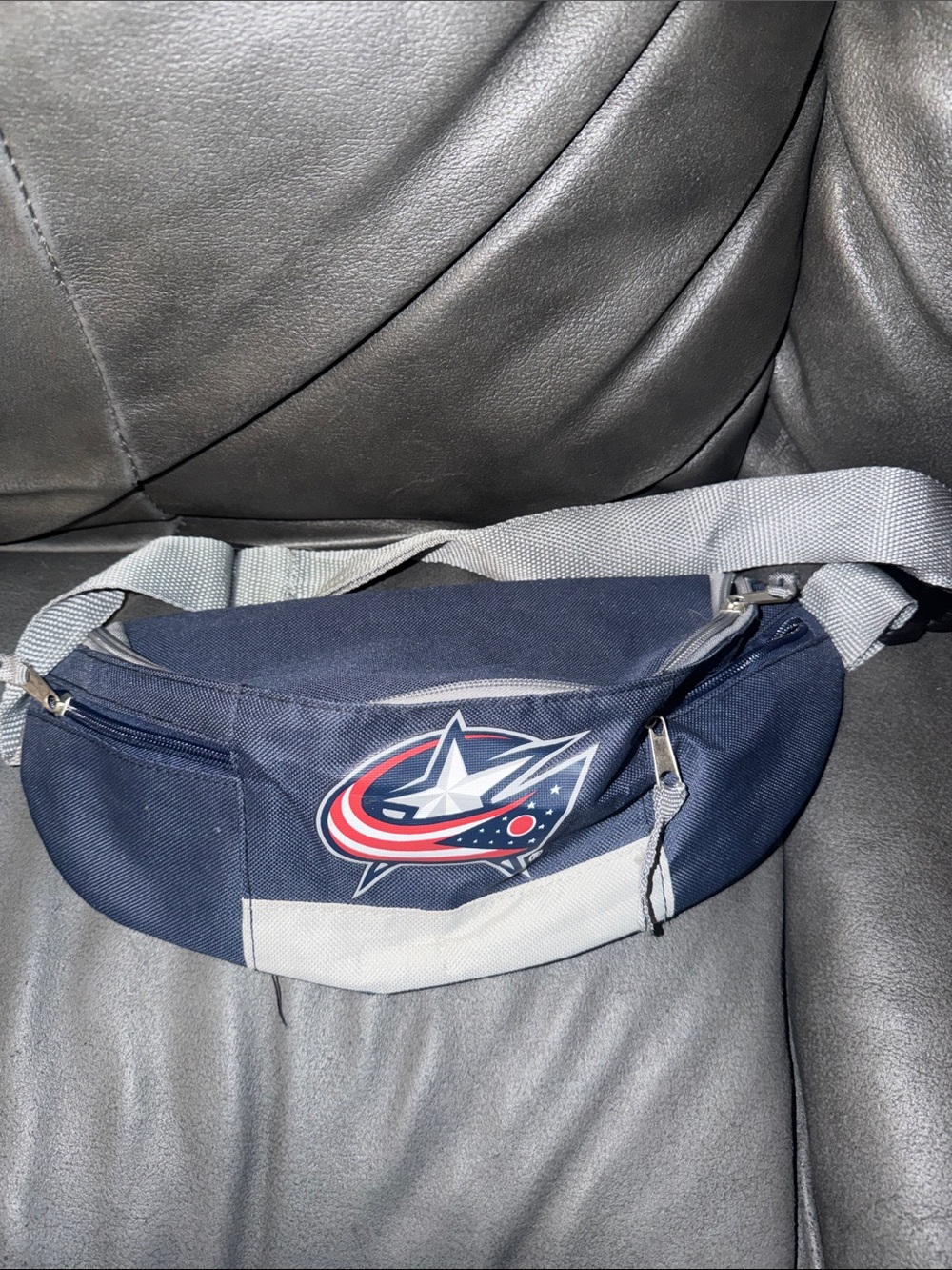 Columbus blue jackets nhl hockey  Navy and Gray Waist Pack Fanny cross bag